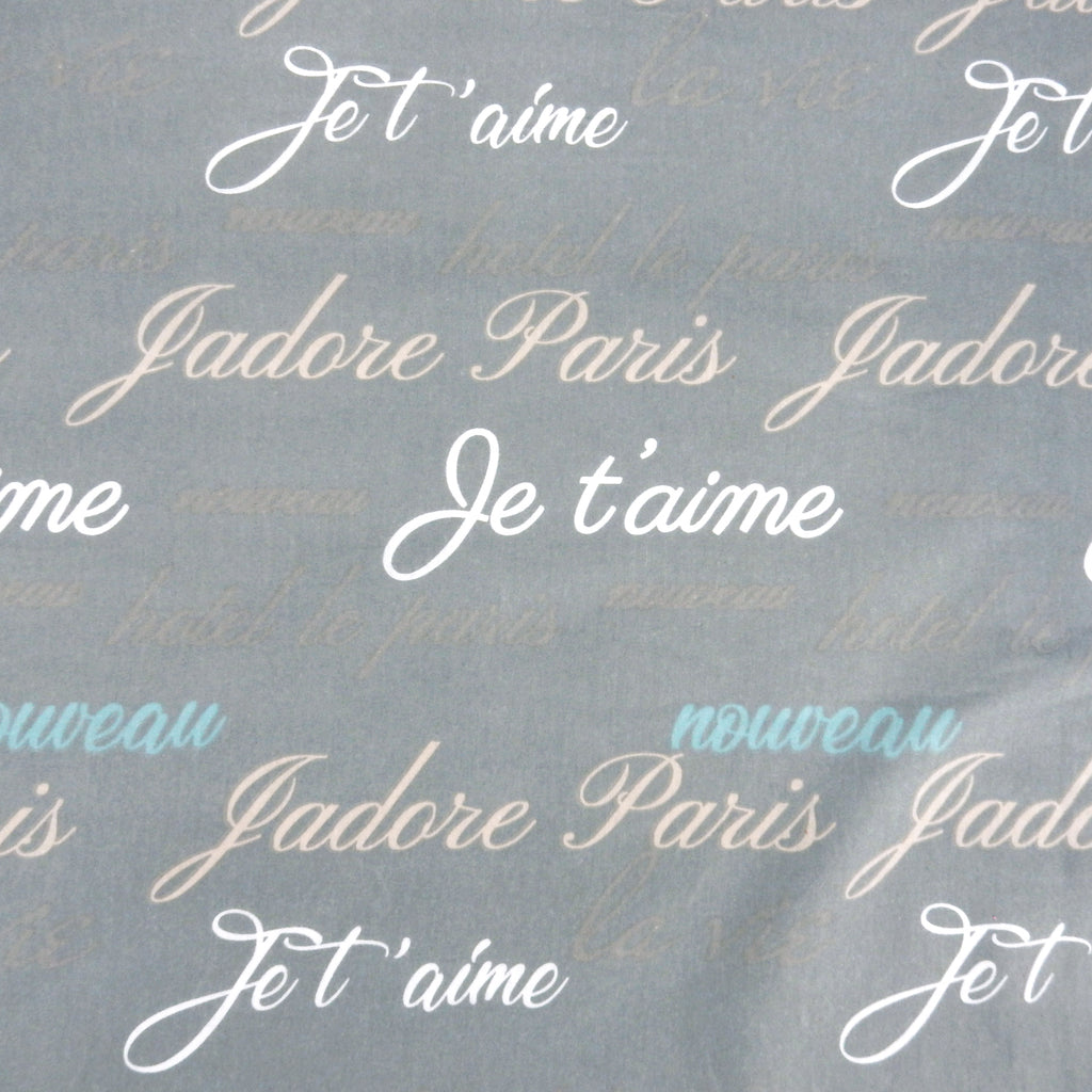 Je T'aime Printed Cotton Flannel Fabric 302