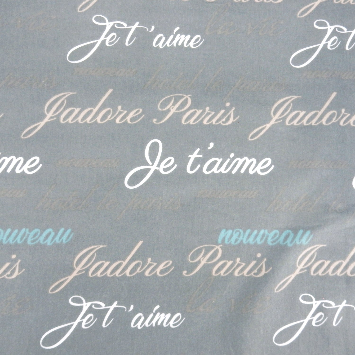 Je T'aime Printed Cotton Flannel Fabric 302