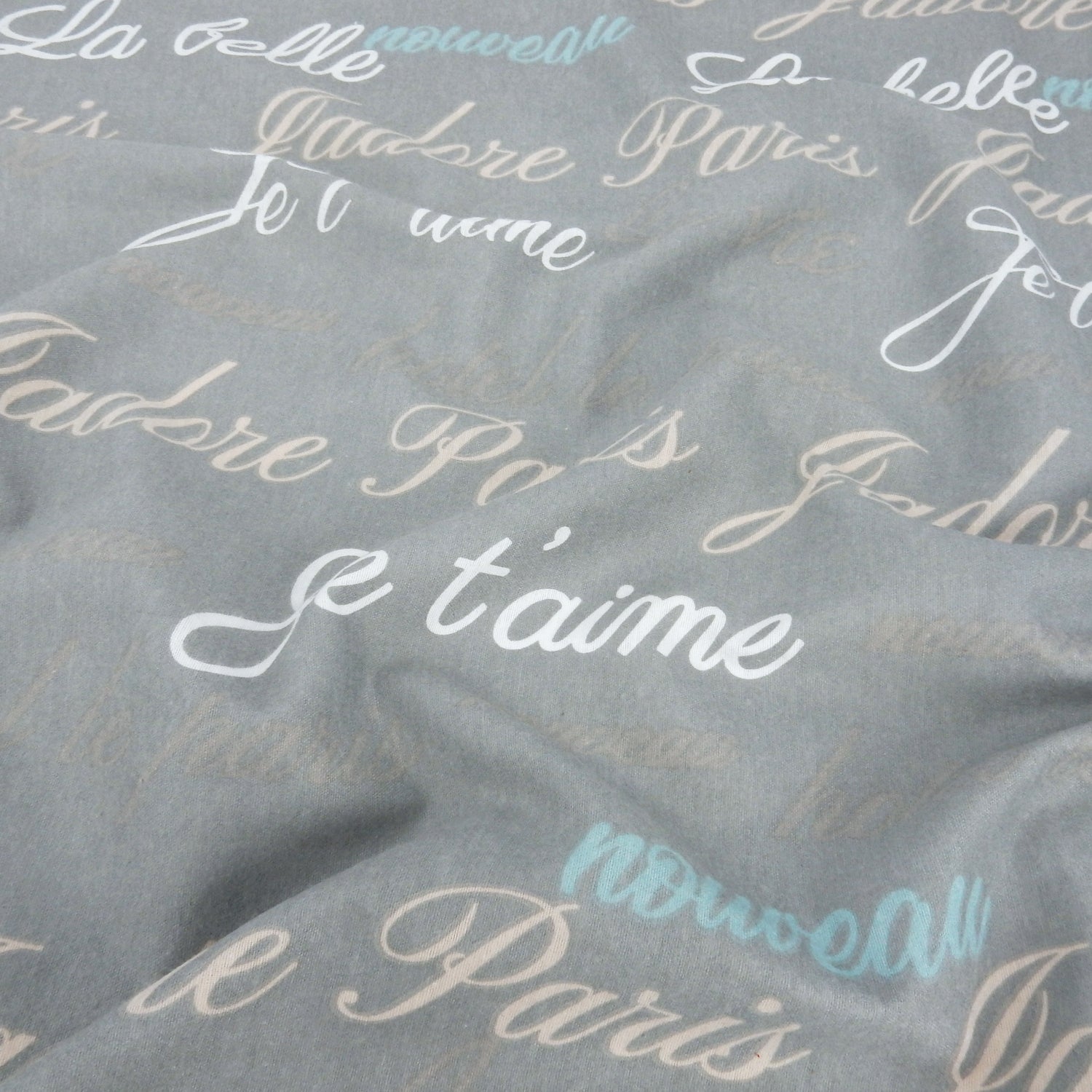 Je T'aime Printed Cotton Flannel Fabric 302