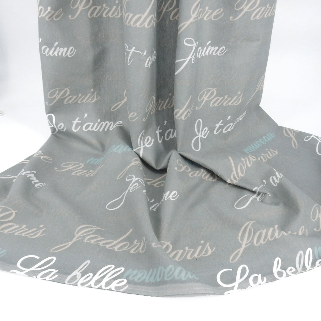 Je T'aime Printed Cotton Flannel Fabric 302