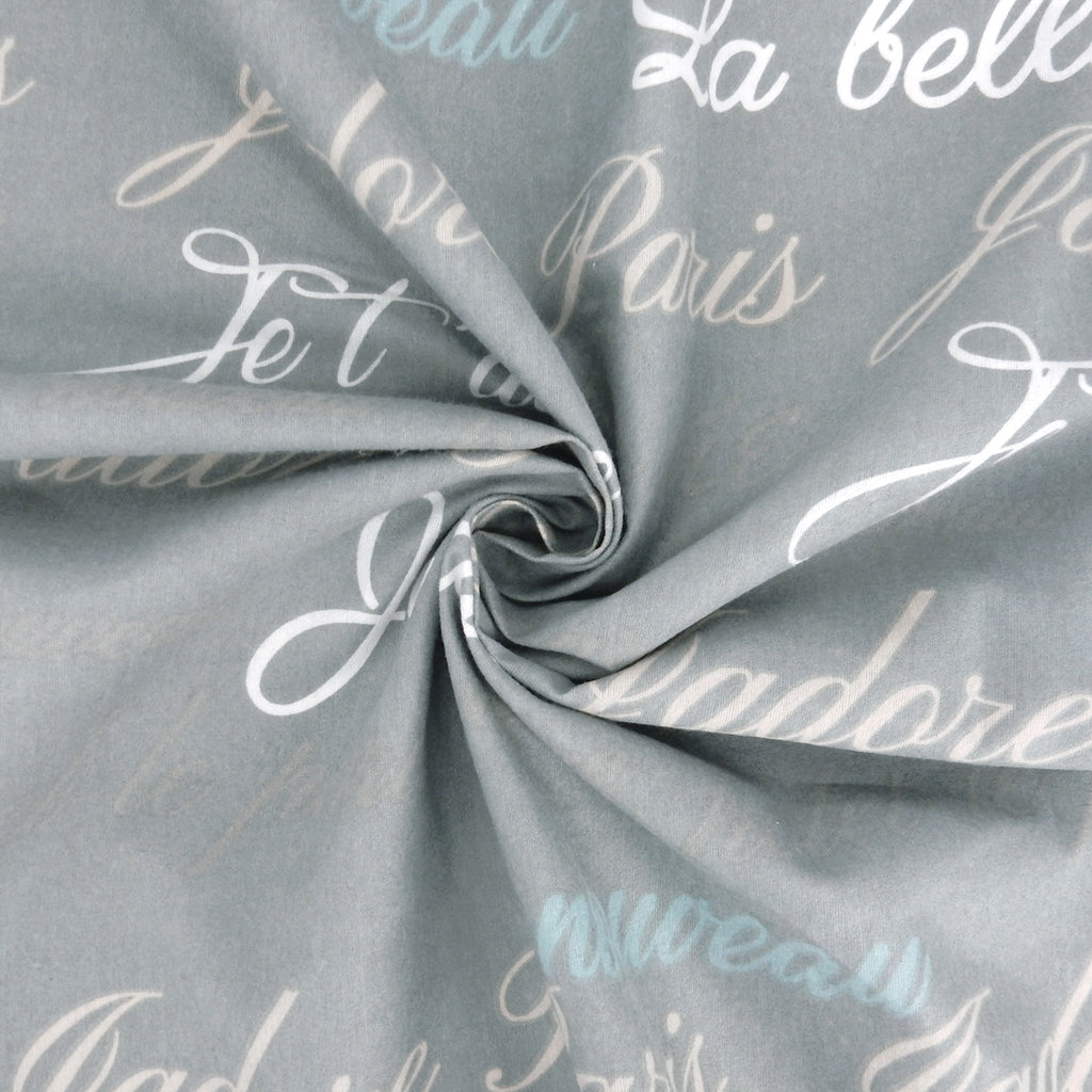 Je T'aime Printed Cotton Flannel Fabric 302