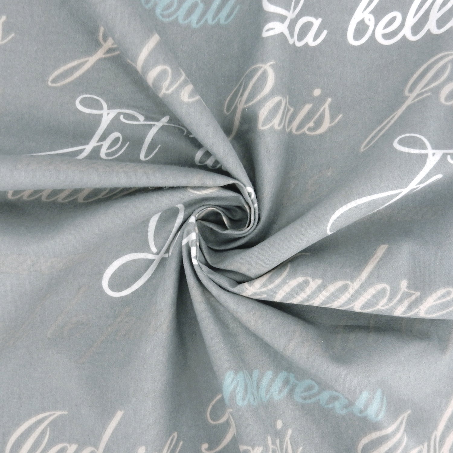 Je T'aime Printed Cotton Flannel Fabric 302