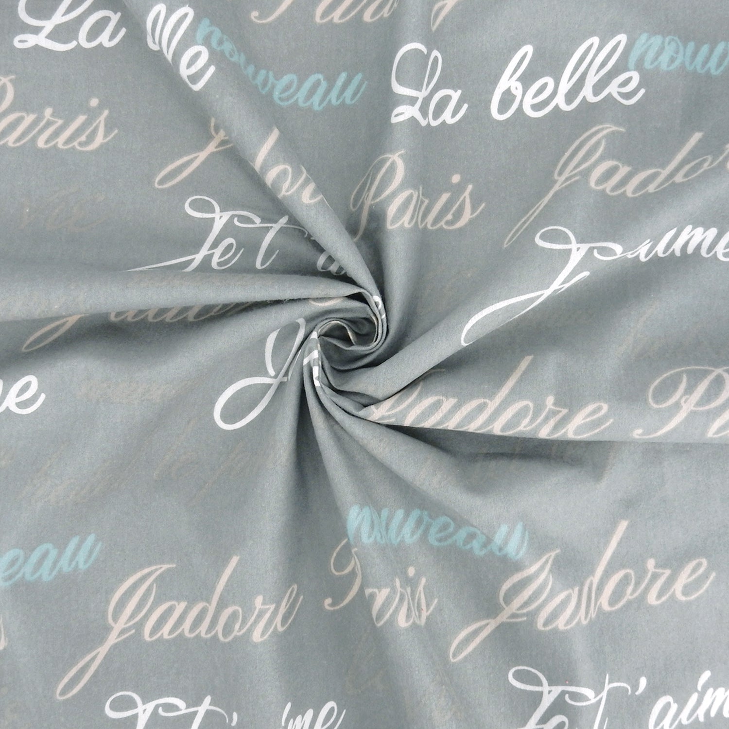 Je T'aime Printed Cotton Flannel Fabric 302