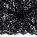 Double Sided Eyelash Scalloped Border Lace Fabric 1243 Black