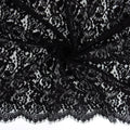 Double Sided Eyelash Scalloped Border Lace Fabric 1243 Black