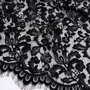 Double-Sided Eyelash Border Lace Fabric 3529 Black