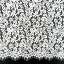 Double-Sided Eyelash Border Lace Fabric 3529 Ivory