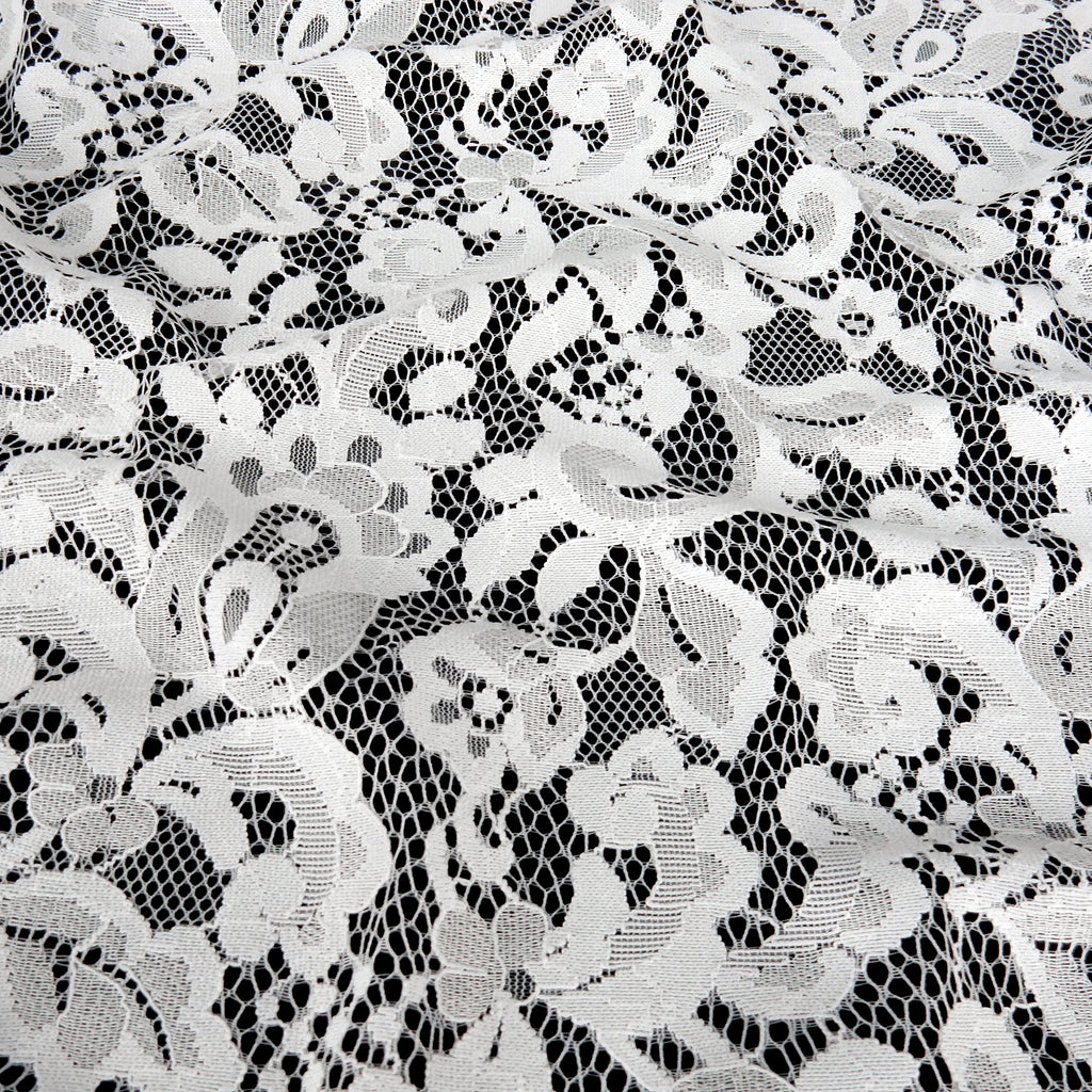 Double-Sided Eyelash Border Lace Fabric 3529 Ivory