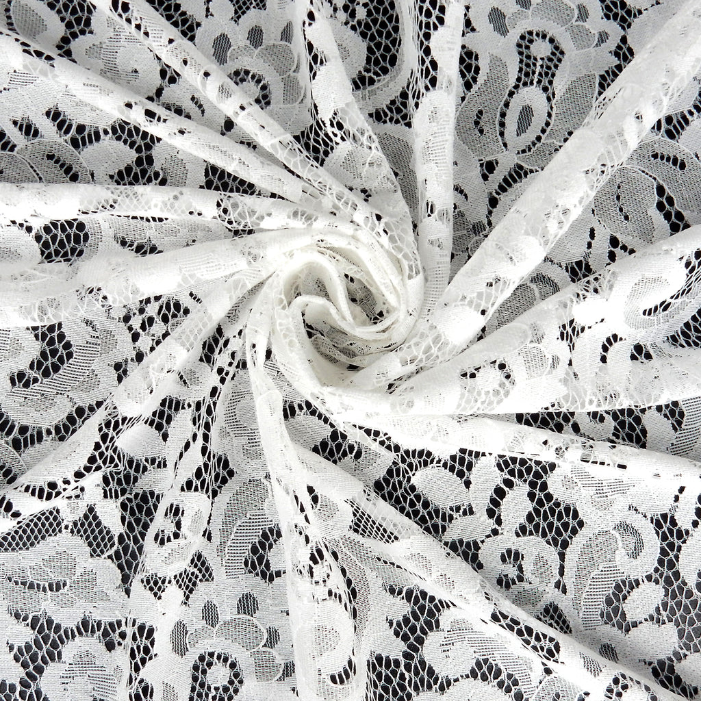 Double-Sided Eyelash Border Lace Fabric 3529 Ivory