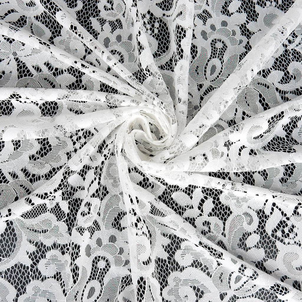 Double-Sided Eyelash Border Lace Fabric 3529 Ivory