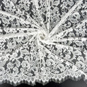 Double-Sided Eyelash Border Lace Fabric 3529 Ivory