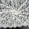 Double-Sided Eyelash Border Lace Fabric 3529 Ivory