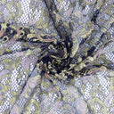 Metallic Double-Sided Eyelash Border Lace Fabric 3529 Navy Blue