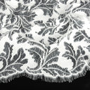 Double Sided Eyelash Border Mesh Lace Fabric 3538 Ivory