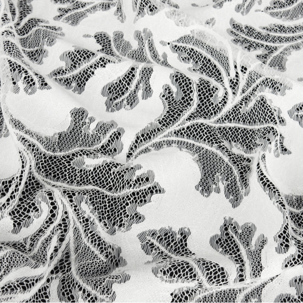 Double Sided Eyelash Border Mesh Lace Fabric 3538 Ivory