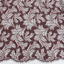 Double Sided Eyelash Border Mesh Lace Fabric 3538 Mauve/Burgundy