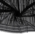 Double Sided Eyelash Scalloped Border Lace Fabric 3542 Black