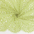 Double Sided Eyelash Scalloped Border Lace Fabric 3543 Chartreuse