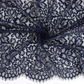 Double Sided Eyelash Scalloped Border Lace Fabric 3543 Night