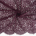 Double Sided Eyelash Scalloped Border Lace Fabric 3543 Dark Violet