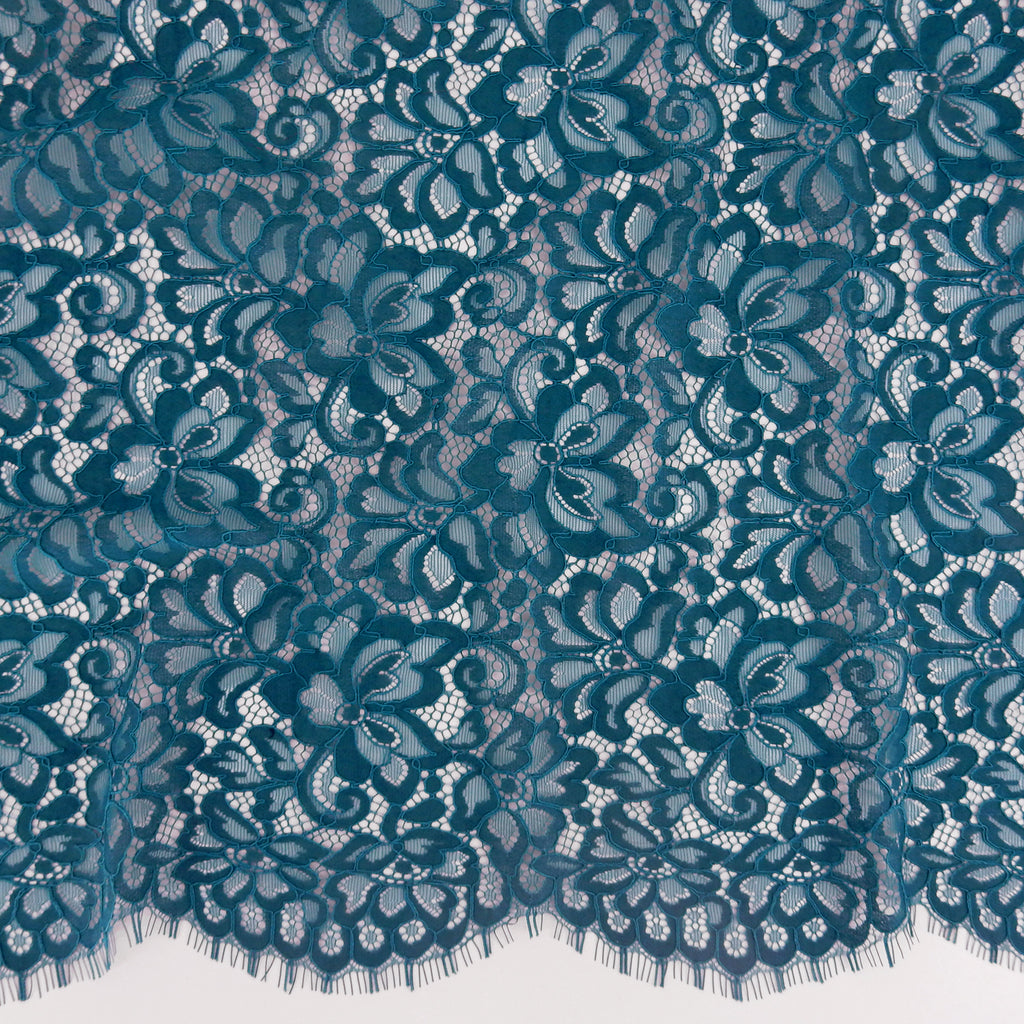 Double Sided Eyelash Scalloped Border Lace Fabric 3543 Spice