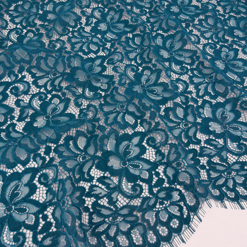 Double Sided Eyelash Scalloped Border Lace Fabric 3543 Spice