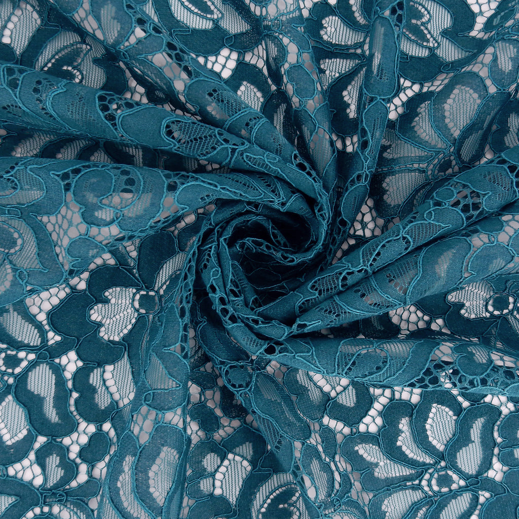 Double Sided Eyelash Scalloped Border Lace Fabric 3543 Spice