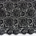 Double Sided Eyelash Scalloped Border Lace Fabric 3570 Black