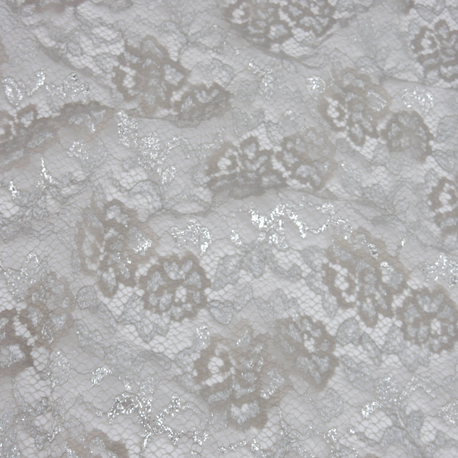 Metallic Double-Sided Border Klauber Lace Fabric 3831 Sandstone/Silver