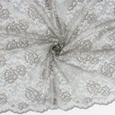 Metallic Double-Sided Border Lace Fabric 3831 Sandstone/Silver