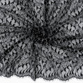 Double Sided Eyelash Border Mesh Lace Fabric 3852 Black/Ivory