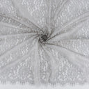 Double Sided Eyelash Scalloped Border Lace Fabric 3861 Sandstone/Silver
