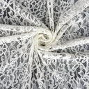 Double Sided Eyelash Scalloped Border Lace Fabric 4000 Off White