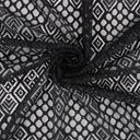 Double Scalloped Lace Fabric 4005  Black