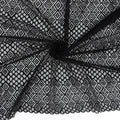 Double Scalloped Lace Fabric 4005  Black