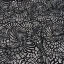 Metallic Double-Sided Eyelash Border Lace Fabric 4007 Black/Silver