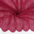Double Sided Eyelash Scalloped Border Lace Fabric 4026 Red Bug