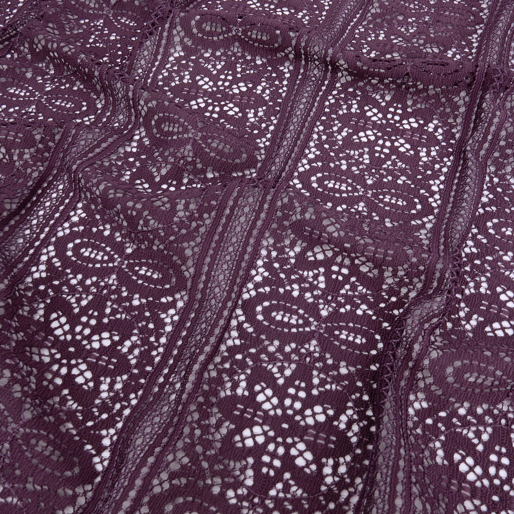Double Sided Eyelash Scalloped Border Lace Fabric 4026 Shadow Purple