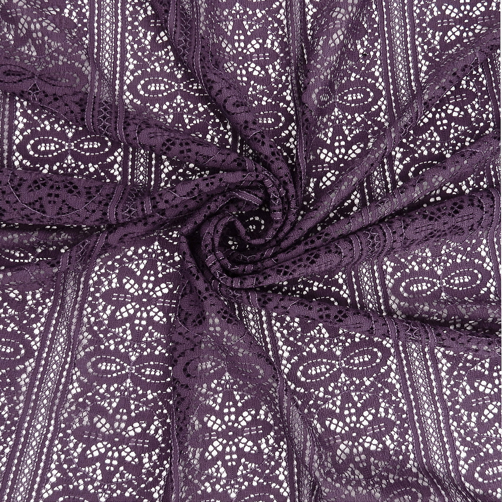 Double Sided Eyelash Scalloped Border Lace Fabric 4026 Shadow Purple
