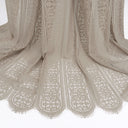 Double Sided Eyelash Scalloped Border Lace Fabric 4026 Taupe