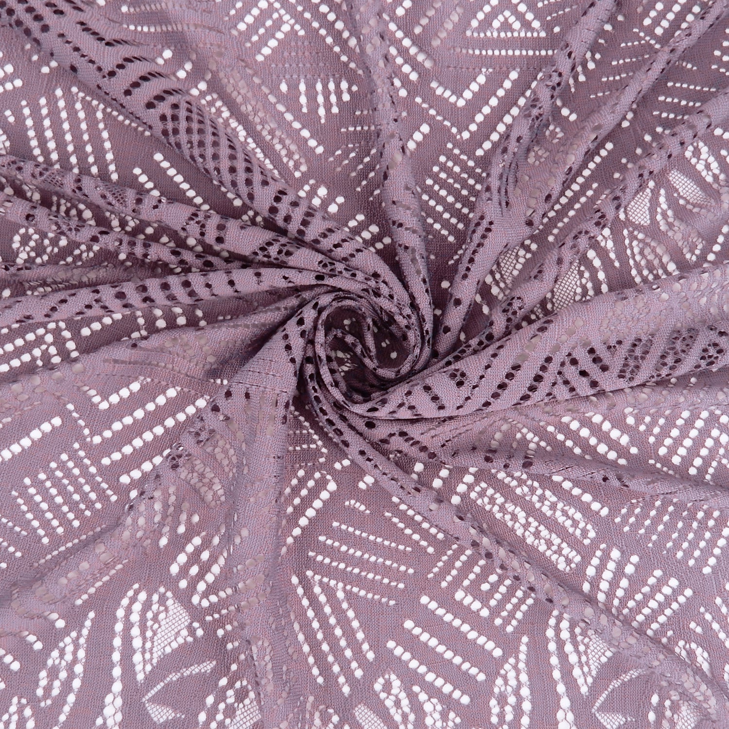 Double Sided Eyelash Border Mesh Klauber Lace Fabric 4028 Amethyst