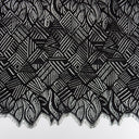 Double-Sided Eyelash Border Lace Fabric 4028 Black