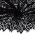 Double-Sided Eyelash Border Lace Fabric 4028 Black