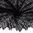 Double-Sided Eyelash Border Lace Fabric 4028 Black
