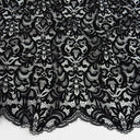 Double Sided Eyelash Scalloped Border Lace Fabric 4050 Black