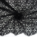 Double Sided Eyelash Scalloped Border Lace Fabric 4050 Black