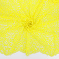Double Sided Eyelash Scalloped Border Lace Fabric 4050 Yellow/Ivory