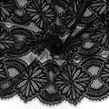 Double Sided Eyelash Scalloped Border Lace Fabric 4055 Black
