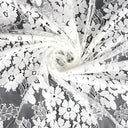 Double Sided Eyelash Scalloped Border Lace Fabric 4058 Ivory