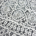 Double Sided Eyelash Scalloped Border Lace Fabric 4062 Ivory